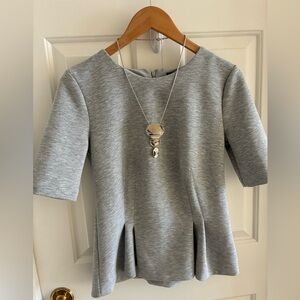 Ann Taylor Gray Knit Top, Small